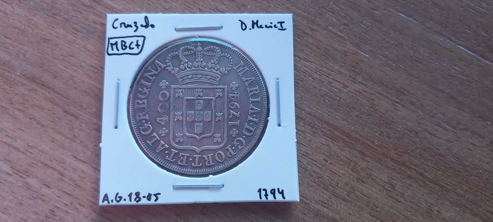 Moeda Cruzado 1794 D. Maria I  - MBC+