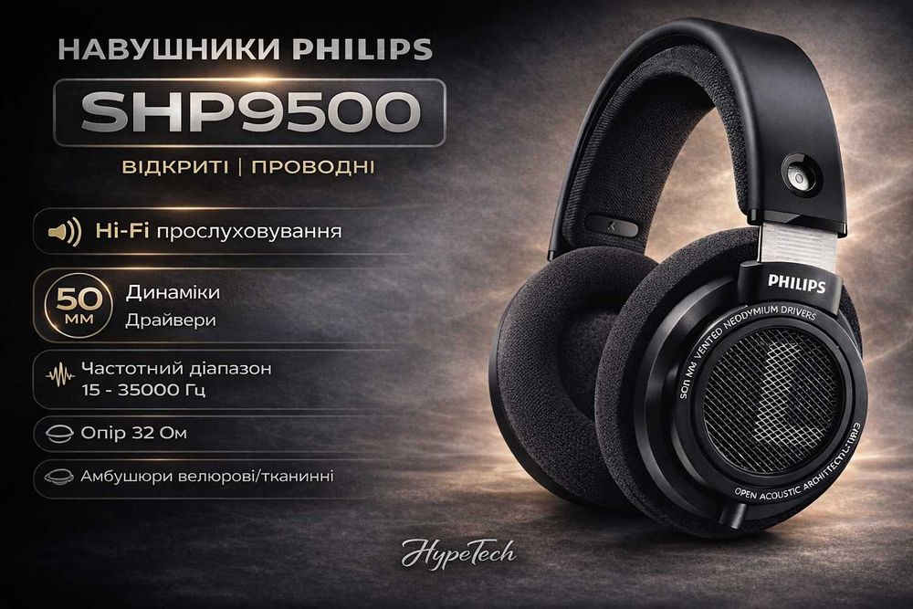 ‼️Philips SHP9500 Hi-Fi полноразмерные проводные наушники‼️Гарантия‼️