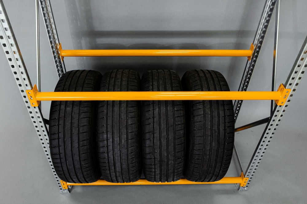 Regał na opony magazynowy półkowy HAYRAX FleXo 200 x 120 x 40 cm.
