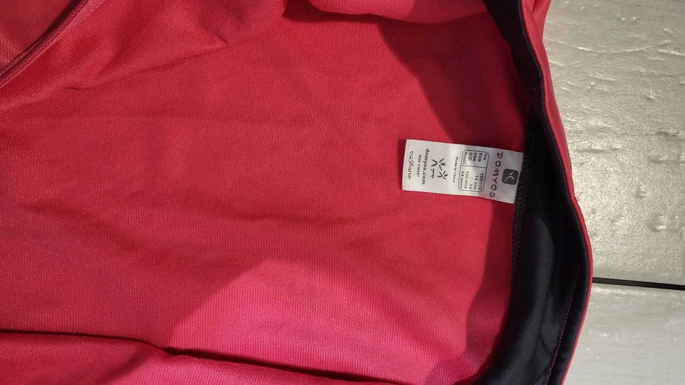 Bluza DOMYOS zapinana różowa