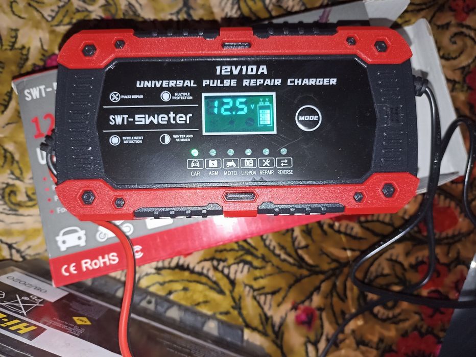 Зарядний пристрій 12v 10A авто, мото, repair, lifepo4