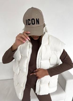 Трендовая жилетка. оверсайз с косами переплетами