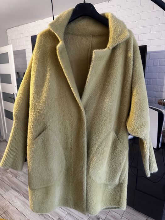 Płaszcz Alpaka kolor musztardowy