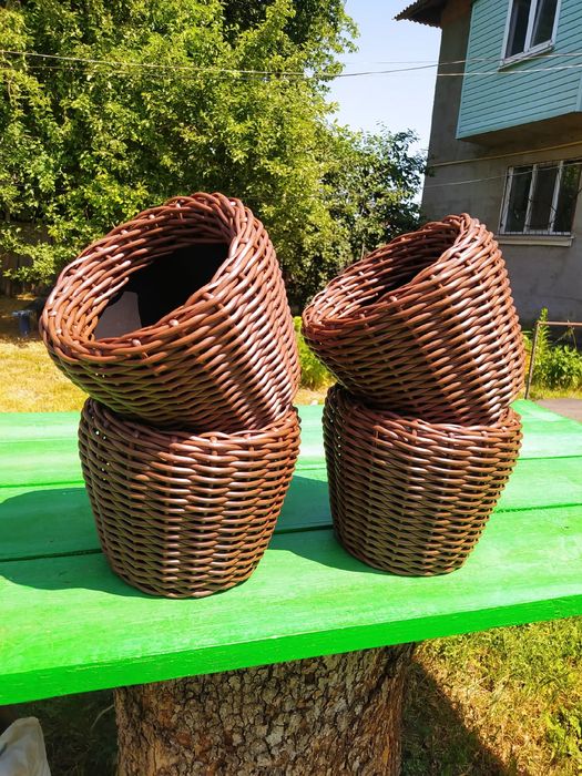 Кашпо з ротангу своїми руками