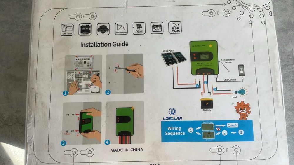 MPPT Контролер заряду сонячної батареї LDSOLAR 30A
