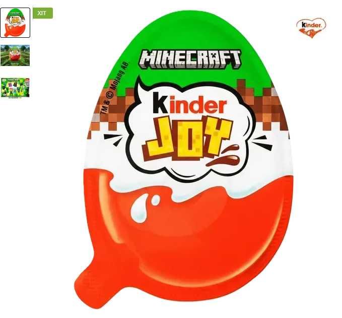 Kinder Joy Minecraft, Кіндер Джой Майнкрафт 36шт