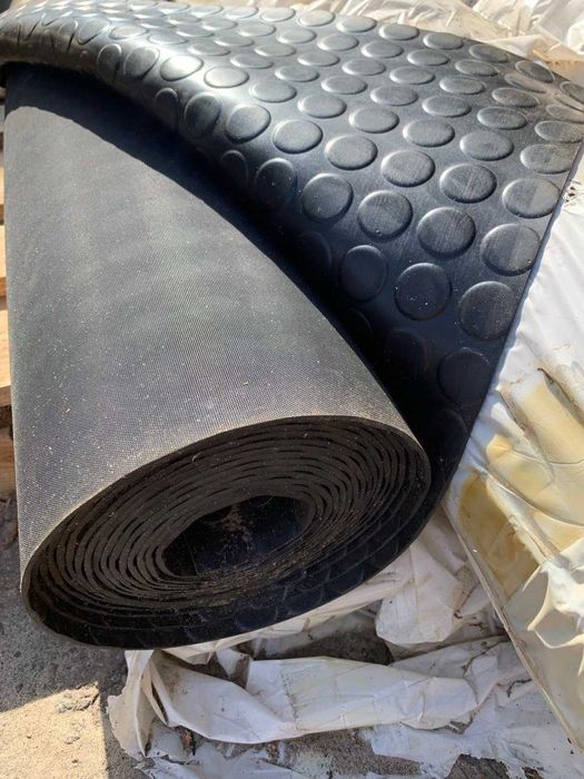 Резиновый коврик для авто, СТО, мастерской | Покрытие Полоса, Монетка