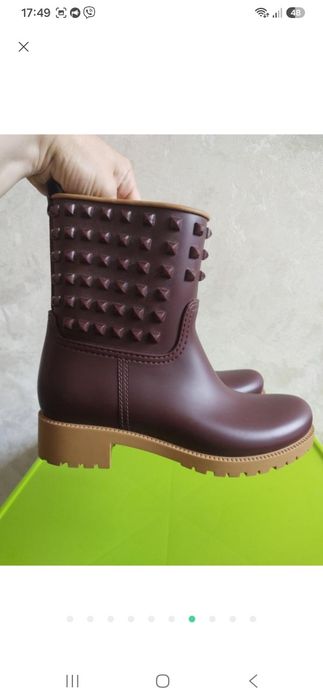 Гумові жіночи чоботи шкіряні 39 розмір Navyboot.