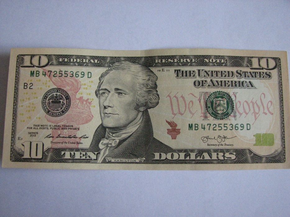 10 доларів США — оригінал із 2013! Бона з Нью-Йорка.