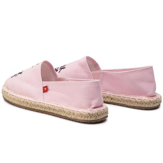 Big Star Espadryle damskie - Lekkie wsuwane - r 37 - Różowy materiał