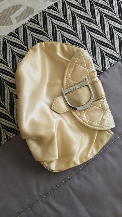 Bolsa dior beje em cetim
