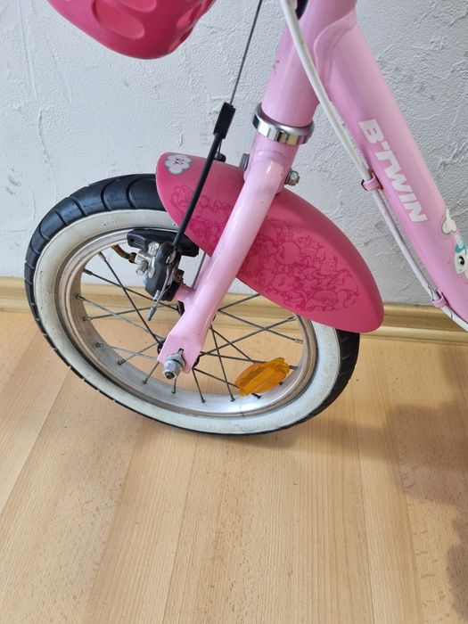 Rower Btwin 14 cali Unicorn 500 Decathlon jednorożec do nauki jazdy