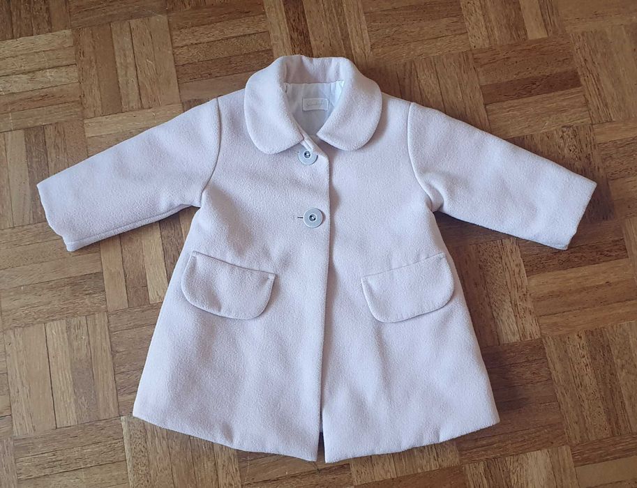 Uroczy śliczny płaszczyk dla dziewczynki 74 chrzest