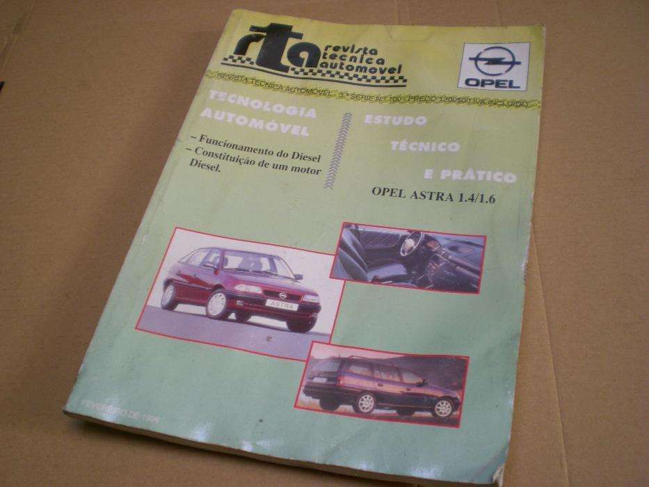 Livro RTA manual Opel Astra 1.4 1.6 automóvel estudo técnico prático