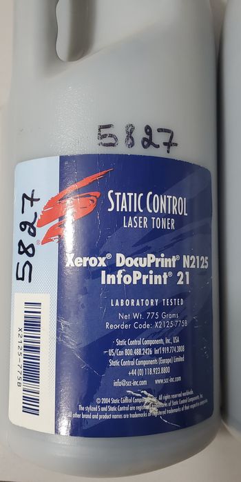 Тонер Static Control 1кг  Xerox DocuPrint N2125, InfoPrint 21 новий
