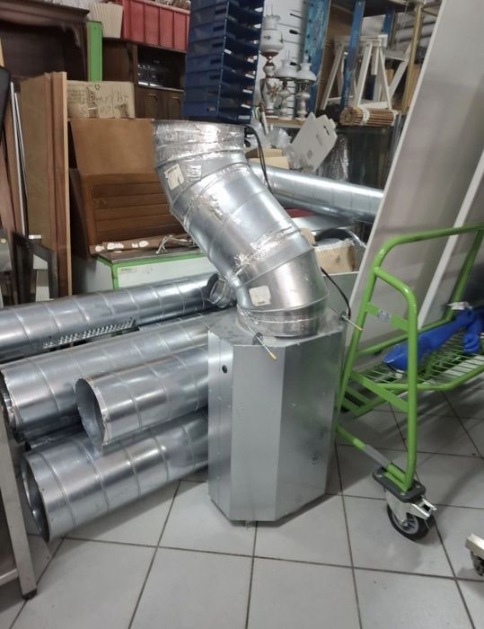 extração de ar novo..