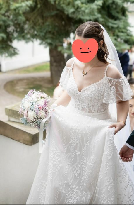 Suknia ślubna Boho - rozmiar 40