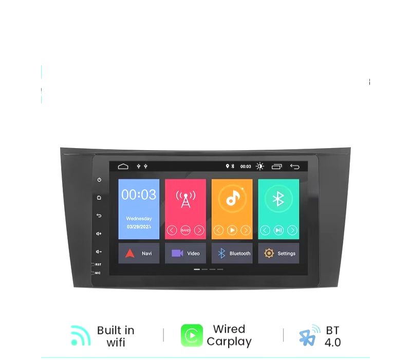 AUTO RADIO GPS ANDROID 12 PARA MERCEDES CLS W219 05-06 E W211 02-08