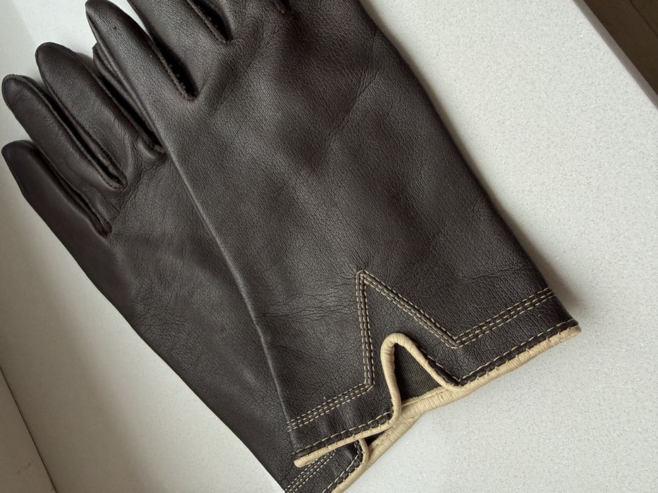 Brązowe damskie rękawiczki