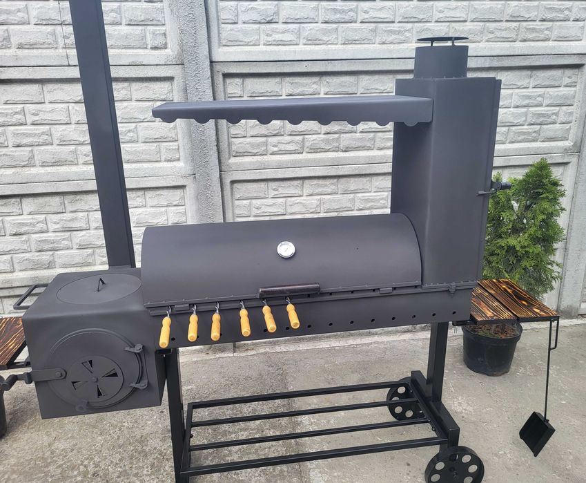 4мм! ОТ ЗАВОДА! Усиленный Мангал Коптильня Барбекю, Печь под Казан