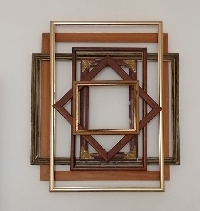 quadro de molduras da arte do lixo