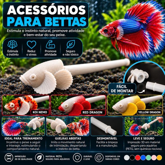 Acessórios para Bettas – Impressão 3D
