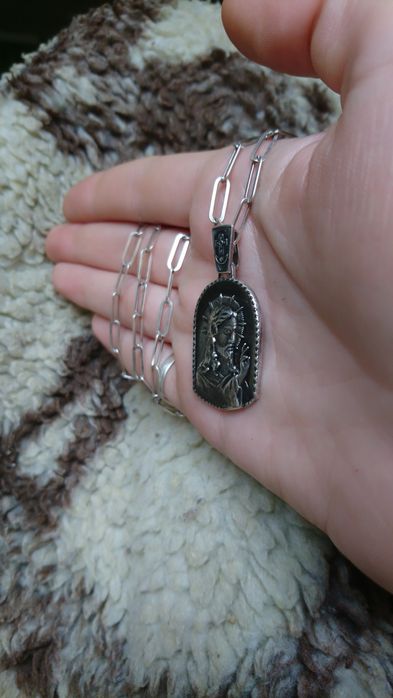 Ладанка. Иконка. Серебро с чернением. Пробы 925. Массивная.