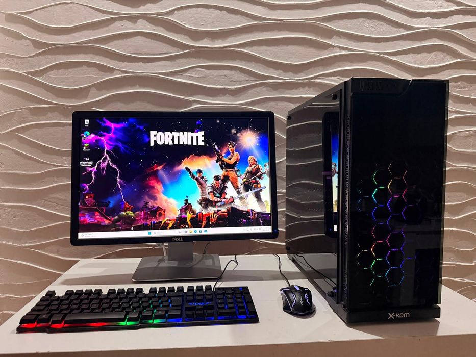 Komputer i5-9400f / GTX 1650 / 16GB RAM / SSD / HDD / Monitor / Gamingowy / Podświetlenie LED / Windows 11
