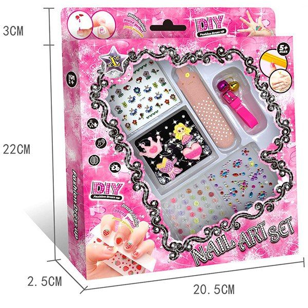 Zestaw kreatywny piękności do paznokci + naklejki
