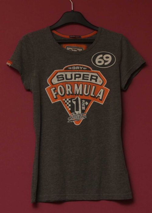 Superdry Jpn рр S футболка из меланжевого хлопка женская