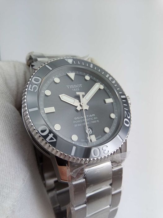 Швейцарские часы Tissot Seastar 1000 Powermatic80 300м, 80 часов хода