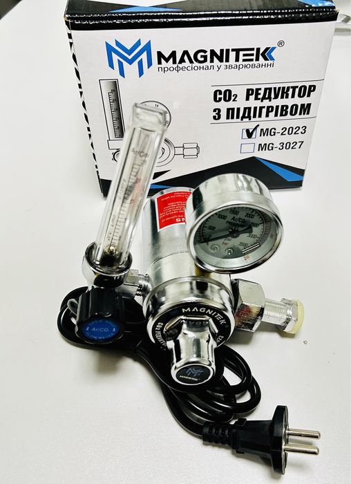 Редуктор з підігрівом 220V вуглекислотний/аргоновий MAGNITEK MG-2023