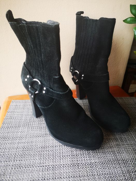 Liu Jo kozaki skóra welurowa 38