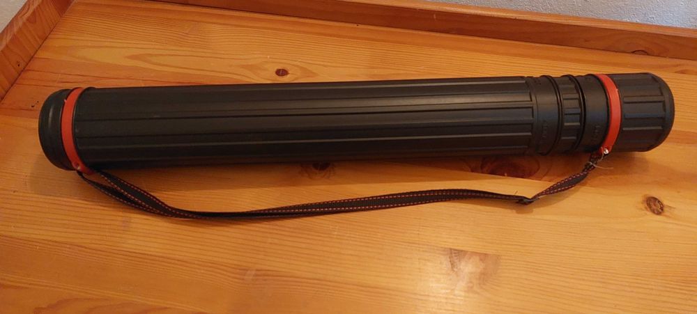 Tubo para Desenhos Extensível, 110 cm, Preto como niovo