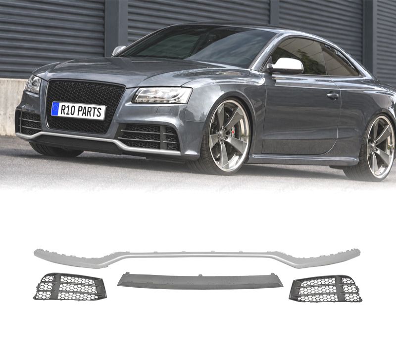 GRELHAS + MOLDURA PARA-CHOQUES FRONTAL AUDI A5 8T 07-11 LOOK RS5