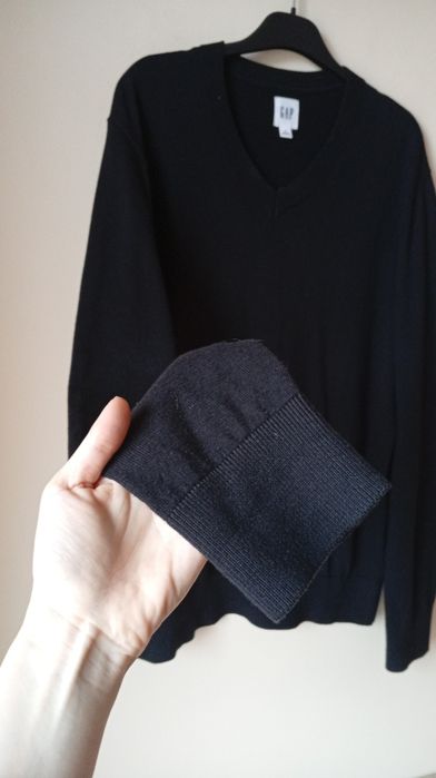 Czarny bawełniany sweter oversize, GAP, rozmiar S