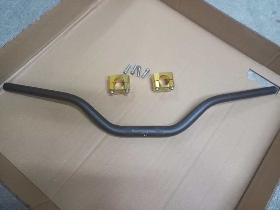 Guiador fat bar e aumentos