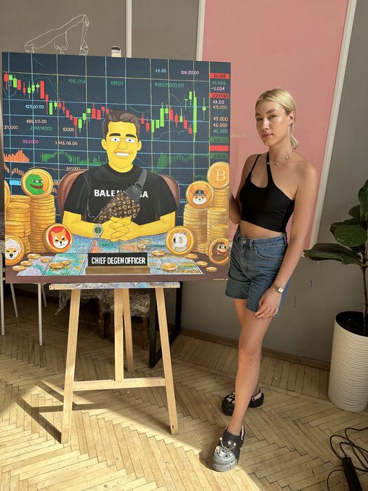 Ексклюзивний арт, картина «Крипто», мемкоіни