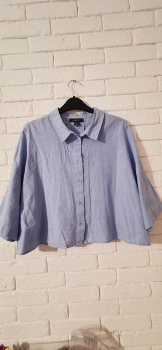 Koszula lniana błękitna Primark
