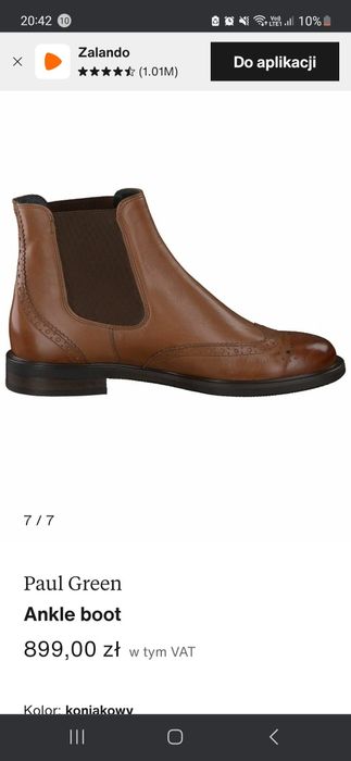 Sztyblety skorzane Paul Green na zalando 890zl