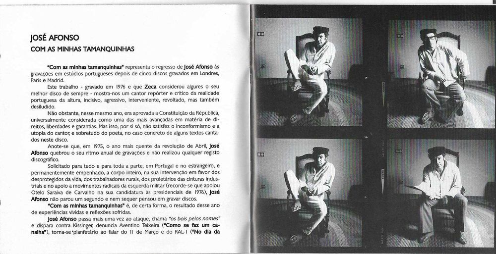 José Afonso - - - - - Com as Minhas Tamanquinhas - - - - - CD