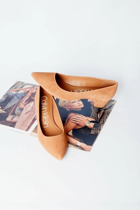 CALVIN KLEIN ОРИГІНАЛ. Жіночі туфлі човники лодочки руді рижі коричнев