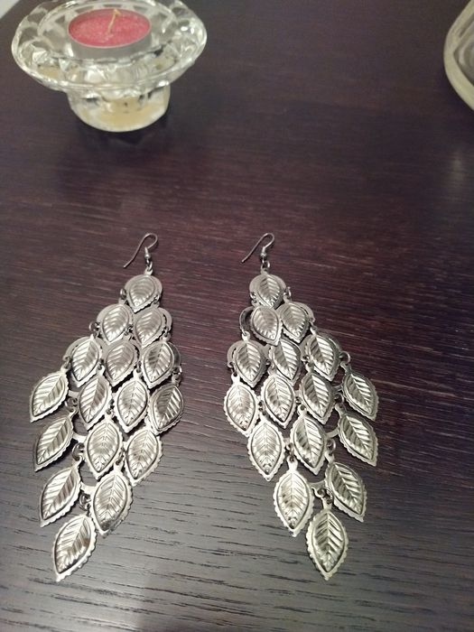 Brincos prateados boho chic - Novos!