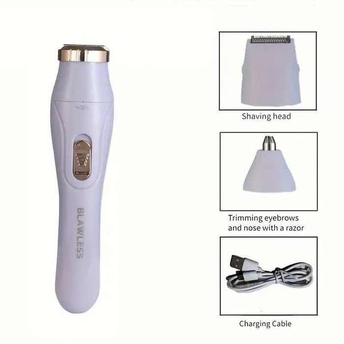 Depilador elétrico 3 em 1. Carregamento USB. Novo