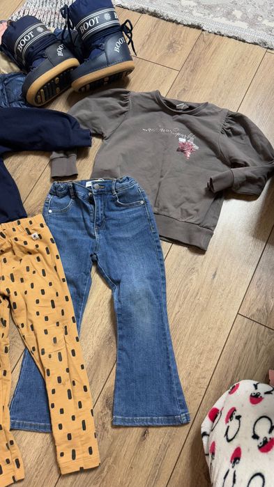 Набор куртка зима мунбуты вещи на девочку 3-4 104