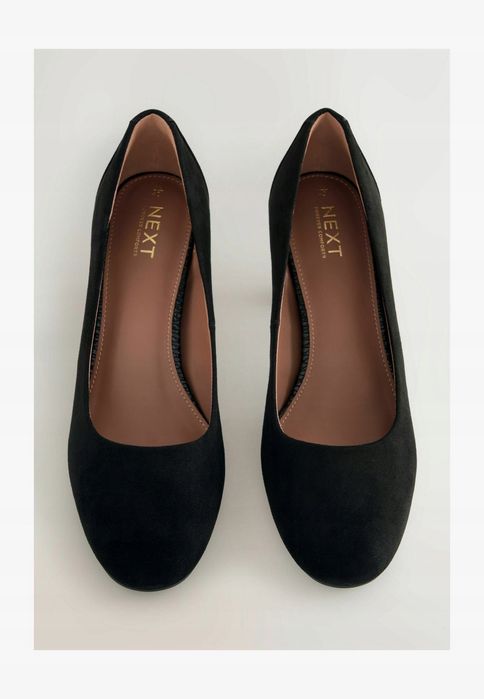 Next 41 Buty Damskie Czarne Czółenka Welurowe Klasyczne T1378
