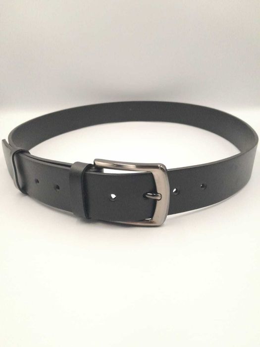 Pasek skórzany męski czarny szerokość 4cm