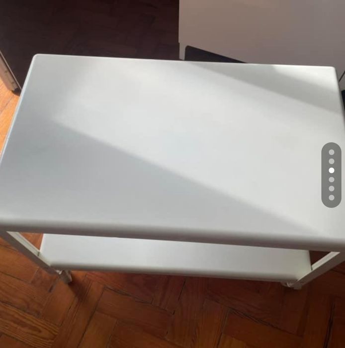 Mesa Branca rectangu com 2 andares