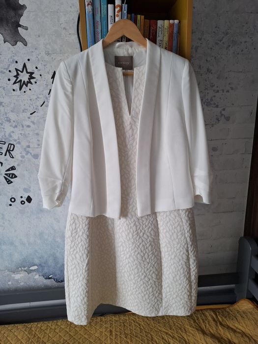 Komplet sukienka Emoi r. 42  i marynarka Orsay r.40