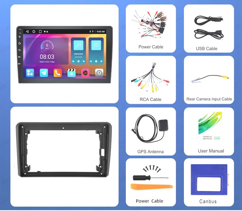 RÁDIO GPS ANDROID 13 AUDI A3 03-13